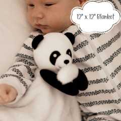 12 inch Panda Baby Security Blanket snuggler for Baby Shower Newborn Child Comforter