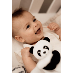12 inch Panda Baby Security Blanket snuggler for Baby Shower Newborn Child Comforter