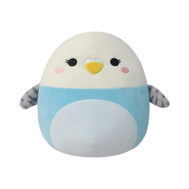 14-Inch Blue and White Parakeet Large Ultrasoft Stuffed Animal Plush Toy