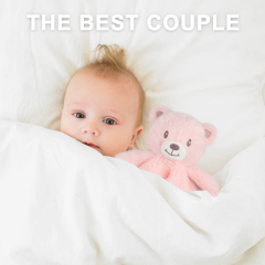 Bear Baby Security Blanket Soft Baby Lovey Fluffy Blanket Lovie Snuggle Toy