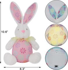 Easter Decorations Bunny Set of 2 Lighted Bunny Plush Toys