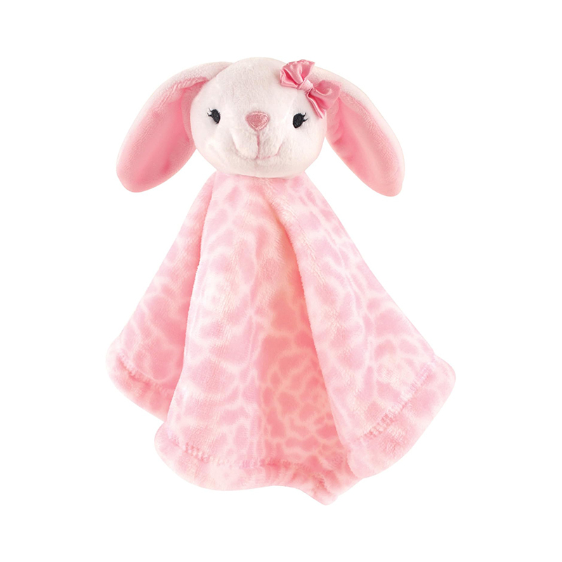 Baby Unisex Baby Animal Face Security Blanket with Stuffed Animal Bunny