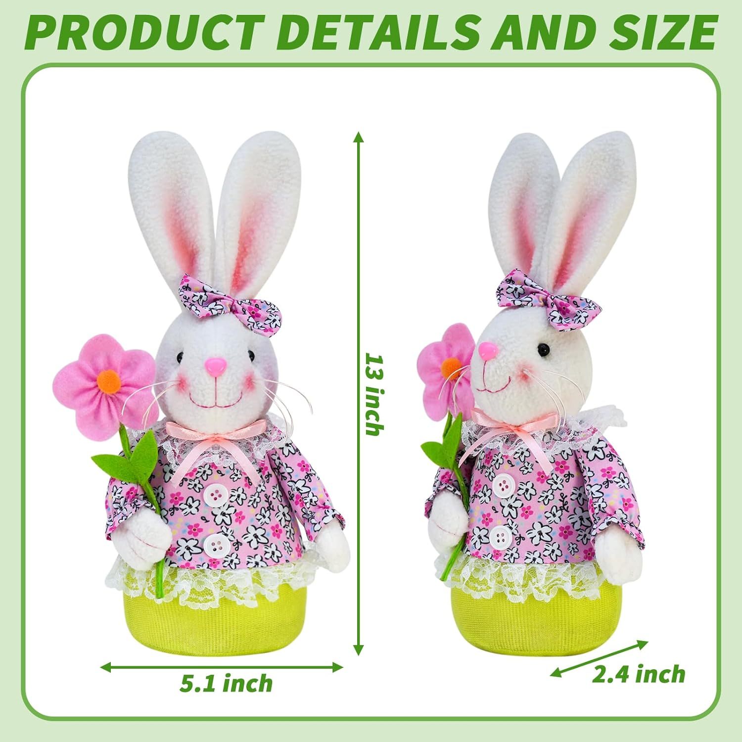 Easter Bunny Plush Gnome Decorations for Home Spring Decorations Spring Gifts