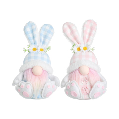 2PCS Easter Gnomes Spring Summer Home Decor Ornaments Handmade Holiday Bunny Plush Toy