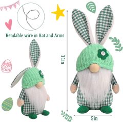 Easter Gnomes 2 Pcs Plush Bunny Handmade Swedish Tomte Elf Stuffed Doll