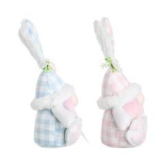 2PCS Easter Gnomes Spring Summer Home Decor Ornaments Handmade Holiday Bunny Plush Toy