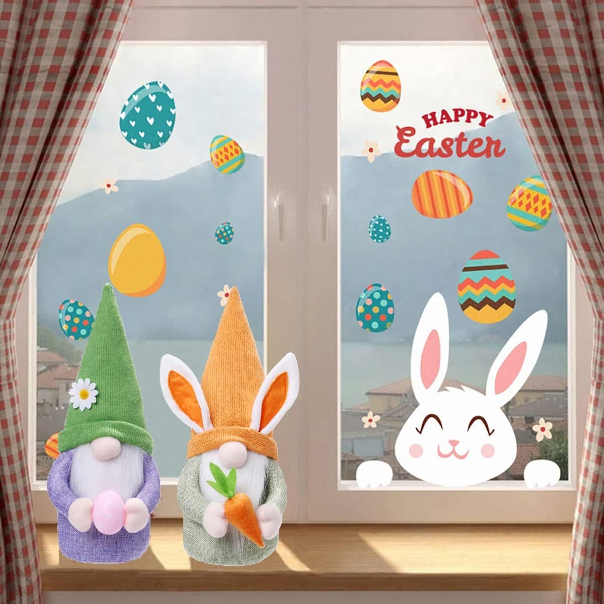 2Pcs Easter Gnomes Plush Doll Bunny Stuffed Animal