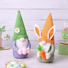 2Pcs Easter Gnomes Plush Doll Bunny Stuffed Animal