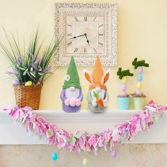 2Pcs Easter Gnomes Plush Doll Bunny Stuffed Animal