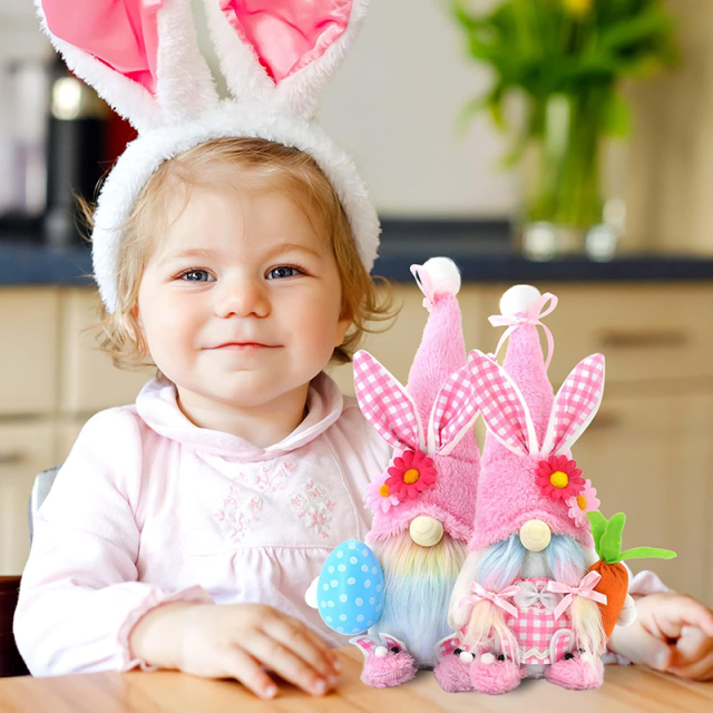 Easter Gnomes Bunny Plush Toy Rabbit Stuffed Animal Decor
