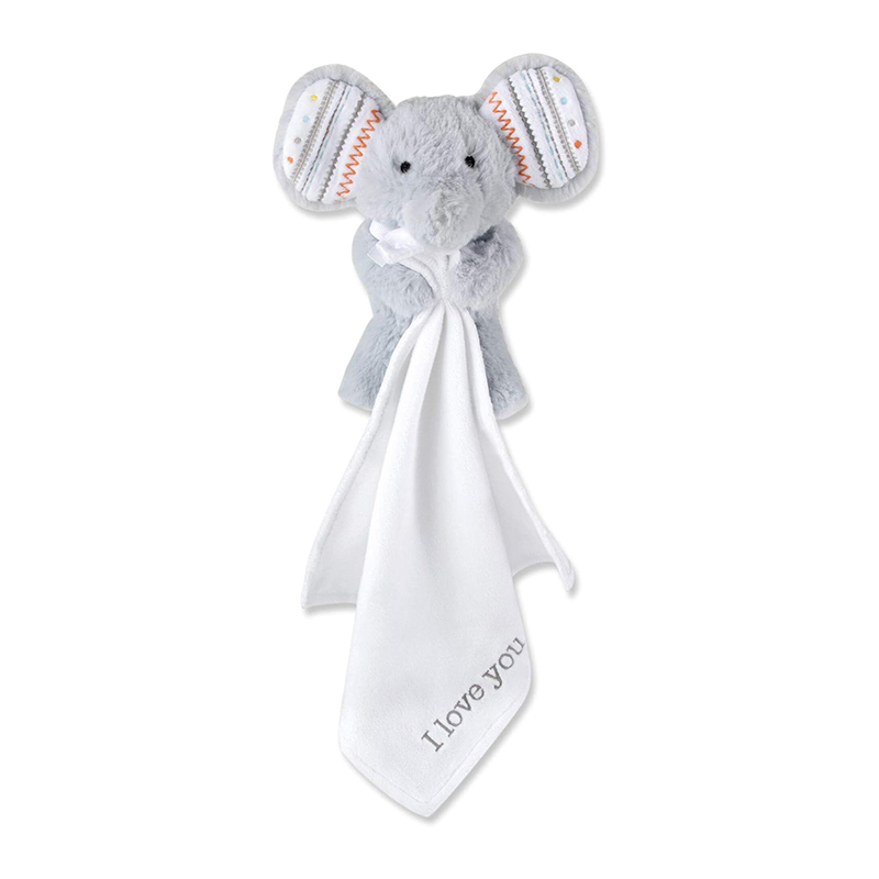 Elephant Baby Security Blanket with Stuffed Animal for Kids, Babies, Boys, Girls, Gender Neutral