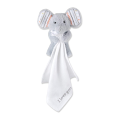 Elephant Baby Security Blanket with Stuffed Animal for Kids, Babies, Boys, Girls, Gender Neutral