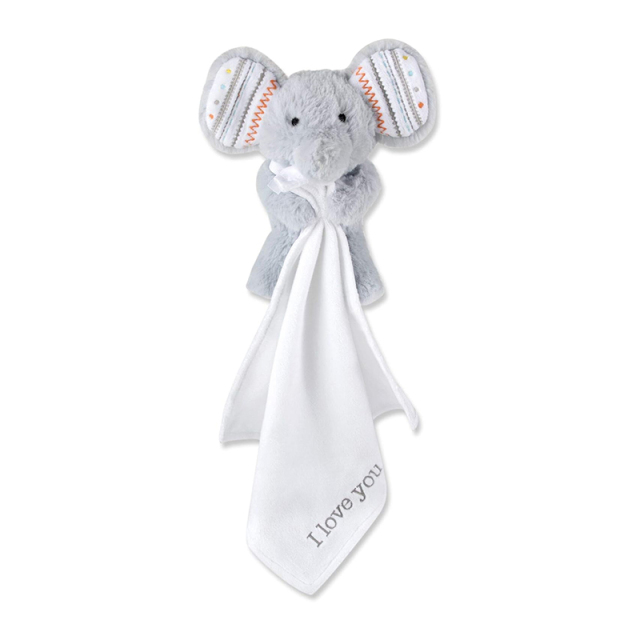 Elephant Baby Security Blanket with Stuffed Animal for Kids, Babies, Boys, Girls, Gender Neutral