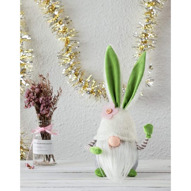 Easter Bunny Gnome Stuffed Animall Plush Handmade Rabbit Gifts