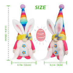Spring Easter Gnome Bunny Plush Toy Rabbit Stuffed Animal