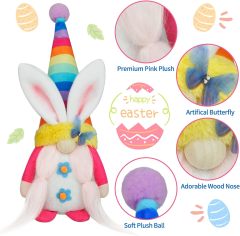 Spring Easter Gnome Bunny Plush Toy Rabbit Stuffed Animal