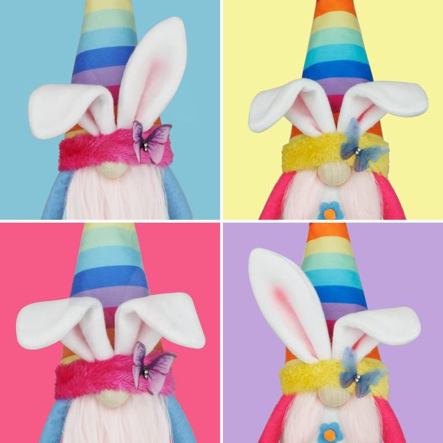 Spring Easter Gnome Bunny Plush Toy Rabbit Stuffed Animal