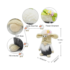 Spring Sheep Gnomes Plush Toy Easter Ornament Elf Dwarf Gnomes Gifts