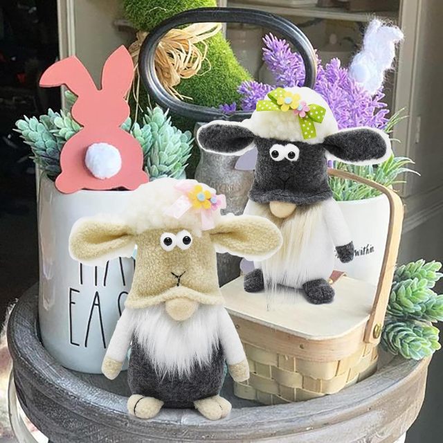 Spring Sheep Gnomes Plush Toy Easter Ornament Elf Dwarf Gnomes Gifts