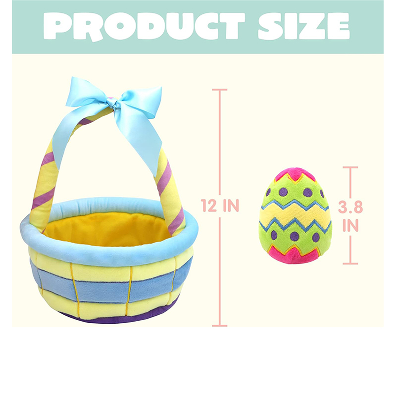 7 Pcs Basket for Easter Baby plushies playset Stuffers Toys for Party Favors, Plush for Toddler & Kids of All Ages