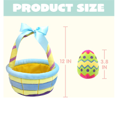 7 Pcs Basket for Easter Baby plushies playset Stuffers Toys for Party Favors, Plush for Toddler & Kids of All Ages