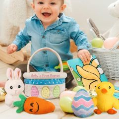 Easter Stuffed Playset Plush Bunny Chick Carrot Egg for Baby Girls Boys