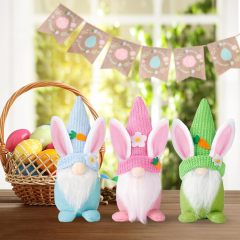 Easter Gnomes Decorations 3Pcs Easter Bunny Gnomes Spring Tomte Nisse Swedish Rabbit Plush Gnomes