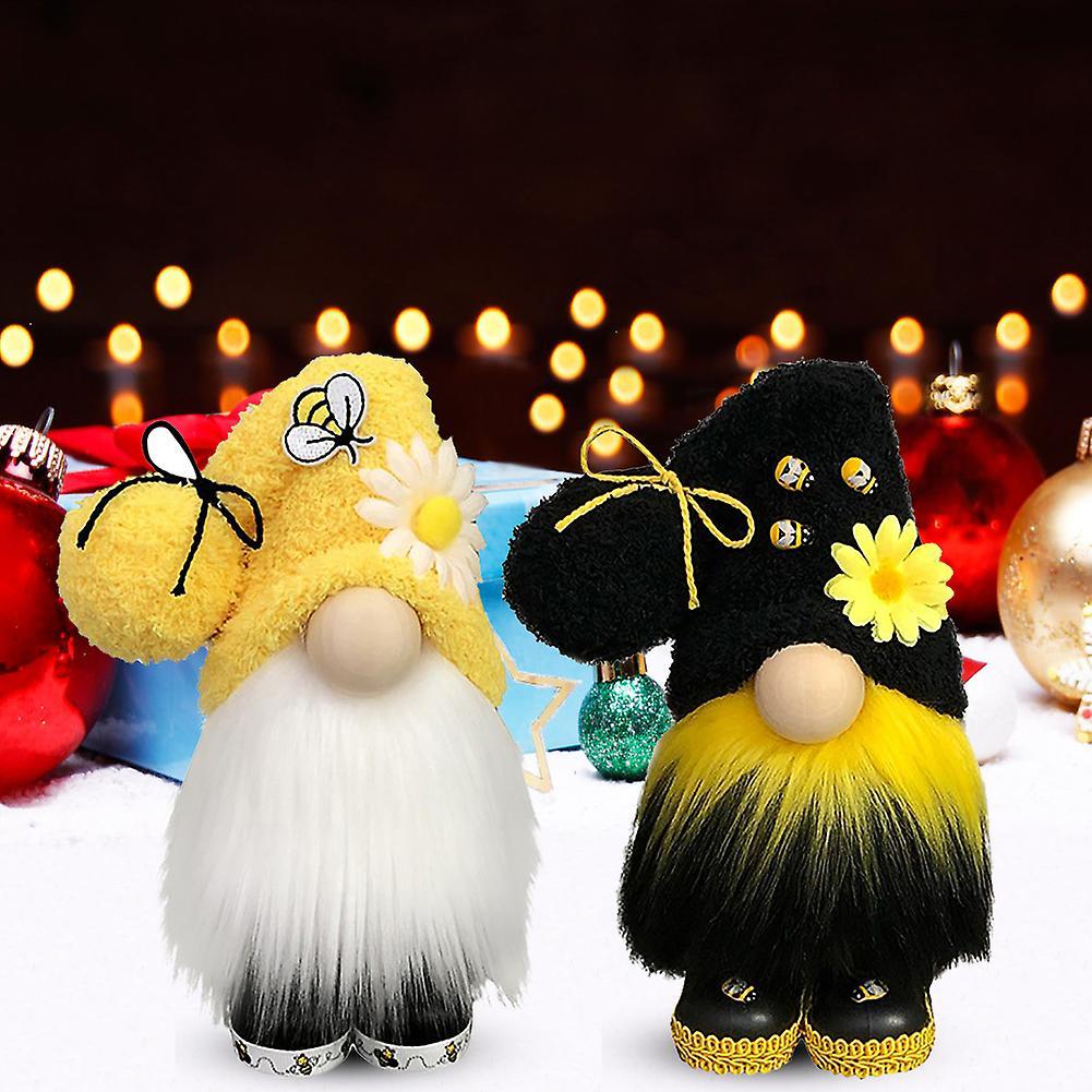 2pcs Easter Flower Gnomes Decorations Plush Handmade Doll Stuffed Plushie
