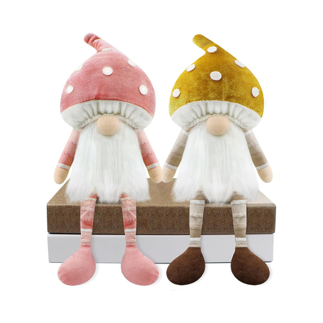 2pcs Spring Easter Decorations Mushroom Gnome Plush Doll