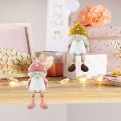 2pcs Spring Easter Decorations Mushroom Gnome Plush Doll