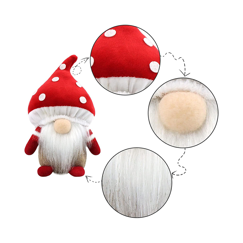 3 Mushroom Gnomes Plush Spring Easter Decoration Gifts Holiday Handmade Stuffed Doll