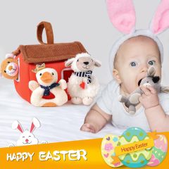 Soft Barn Farm Stuffed Animal Set Infant Hand Sensory Development