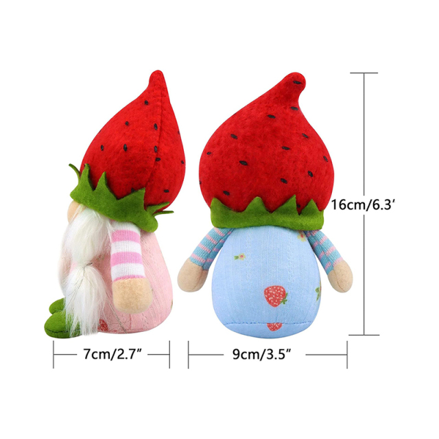 Spring Strawberry Flower Gnome Easter Long Legs Farmhouse Home Decor Ornaments Doll