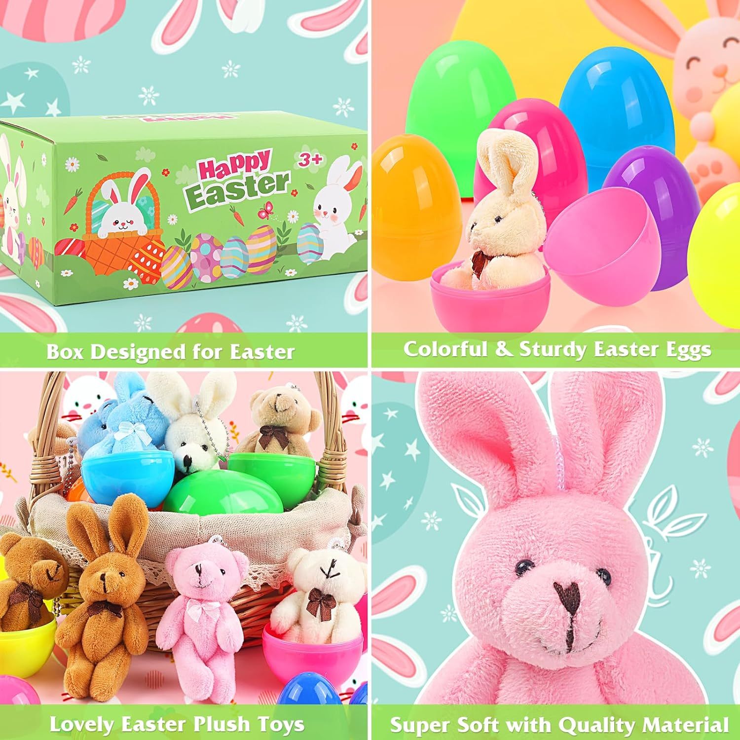 Easter Eggs Basket Stuffers Home Decorations Animal Plush Toys