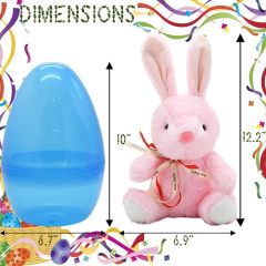 10" Easter Egg Filled with 12.2" Rabbit Stuffed Animal