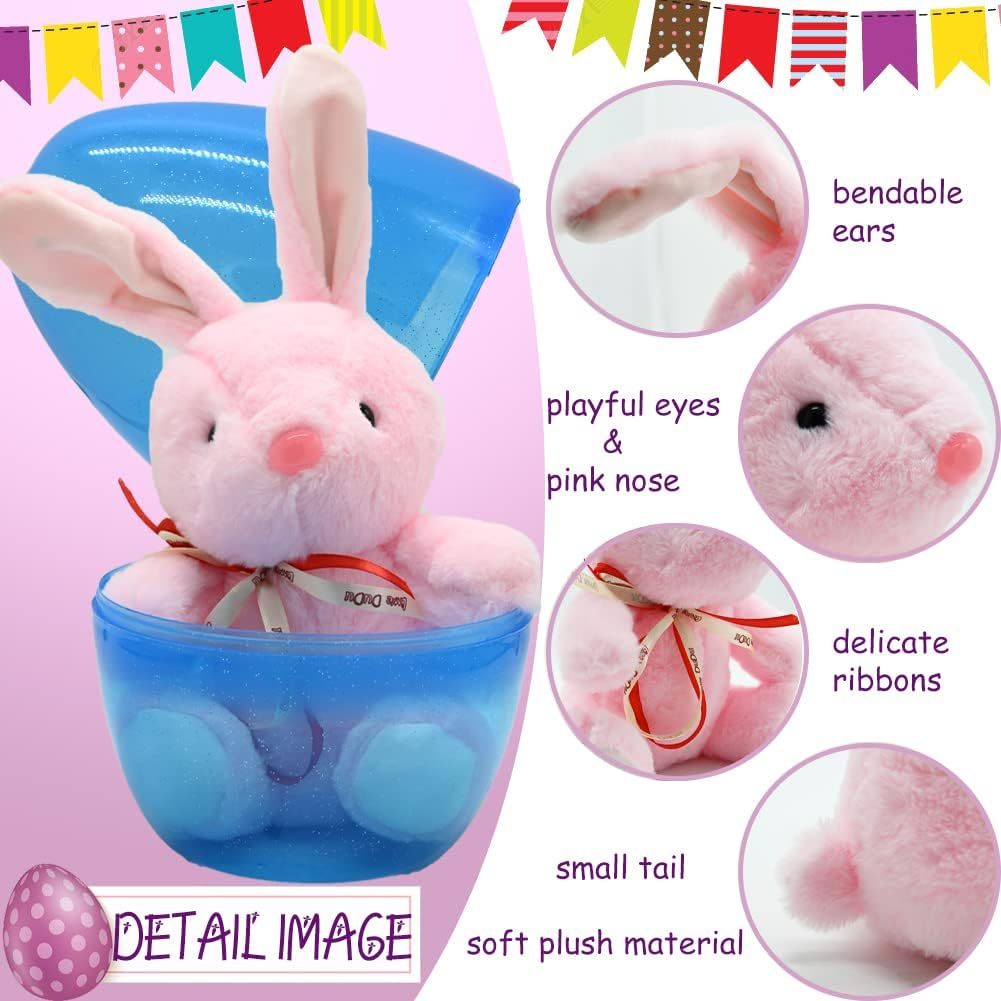 10" Easter Egg Filled with 12.2" Rabbit Stuffed Animal