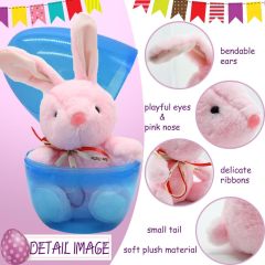 10" Easter Egg Filled with 12.2" Rabbit Stuffed Animal