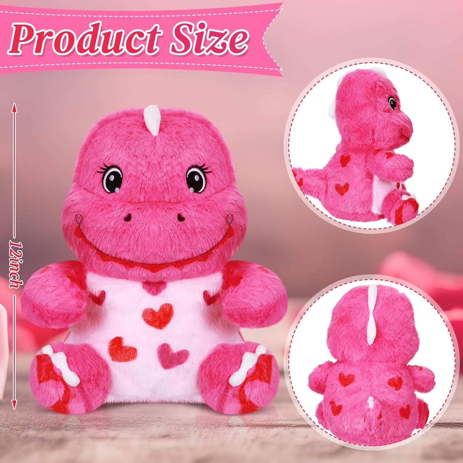 12 Inch Valentine's Day Cute Plush Animals Stuff Animals with Heart