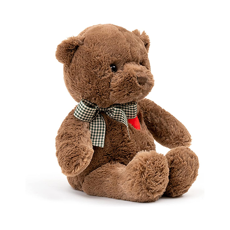 Soft Cute Brown Teddy Bear Stuffed Animals for Valentines Day
