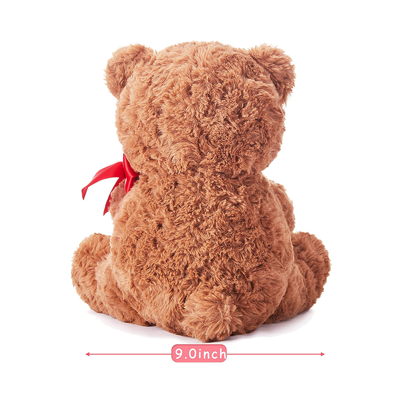 10.6" Soft Bear Stuffed Animal Love Monkey Plush Toy with Bow for Valentine Day