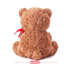10.6" Soft Bear Stuffed Animal Love Monkey Plush Toy with Bow for Valentine Day
