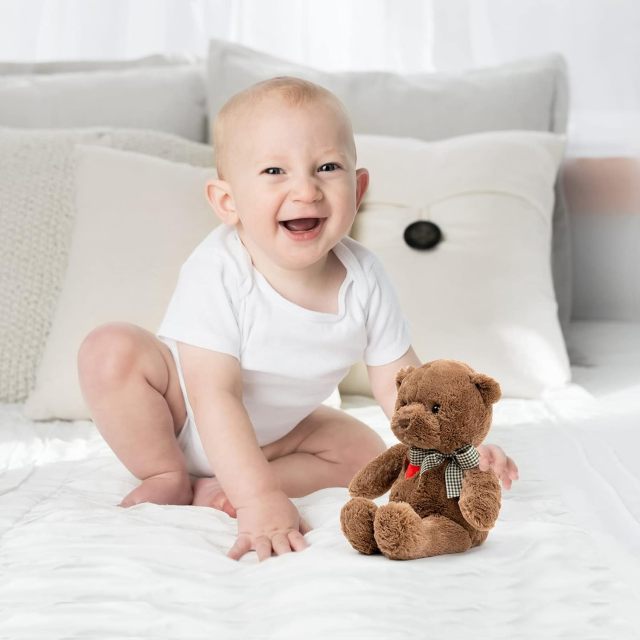 Soft Cute Brown Teddy Bear Stuffed Animals for Valentines Day