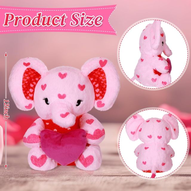 12 Inch Valentine's Day Cute Plush Animals Stuff Animals with Heart