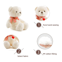 Soft Cute Brown Teddy Bear Stuffed Animals for Valentines Day