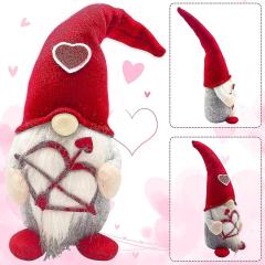 Valentines Day Decor 2pcs Valentine Gnomes Plush Toys Decorations
