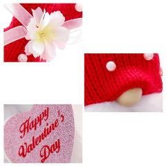 Valentines Day Handmade Knitted Doll Stuff Gnome Plush Toy