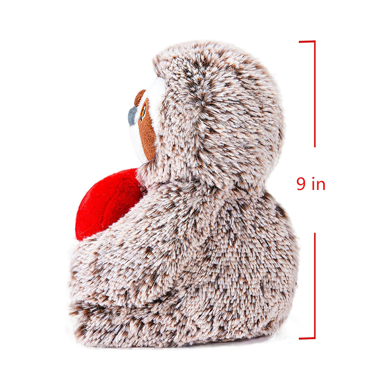 Cute 9" Sloth Stuffed Animal Plush Toy Holding Heart