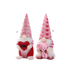 Valentines Day Gnome Plush Heart Bear Scandinavian Tomte Elf Decorations Swedish