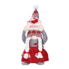 Valentines Day Gnome Decorations Handmade Elf Plush Doll