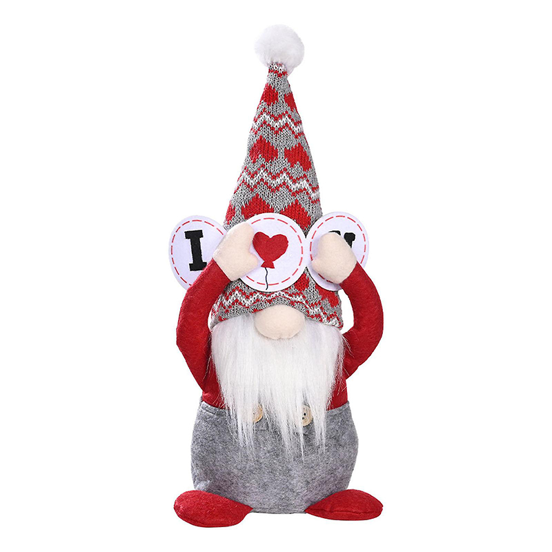 Valentines Day Gnome Decorations Handmade Elf Plush Doll